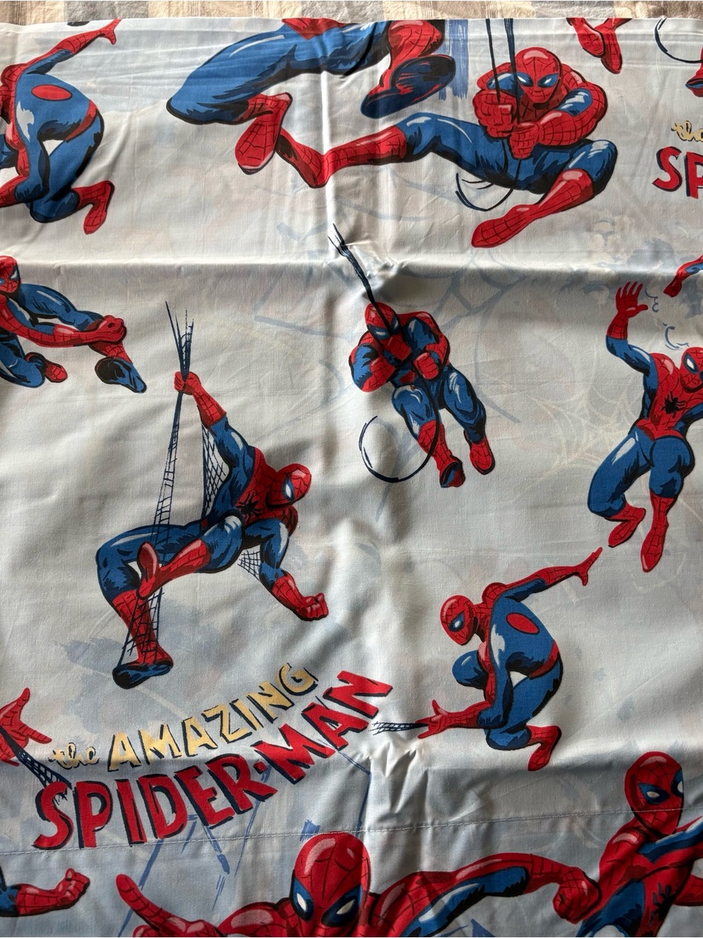 Pottery Barn Spider-Man Graphic Flat Sheet - full size - NWOT